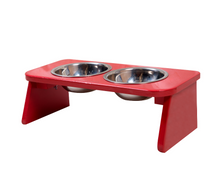Cargar imagen en el visor de la galería, Comedero para perro elevado rojo