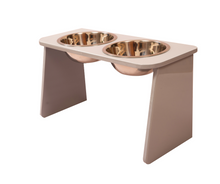 Cargar imagen en el visor de la galería, Comedero para perro elevado gris