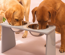 Cargar imagen en el visor de la galería, Comedero elevado para perro gris