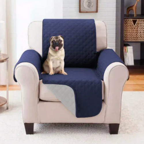 Forro Protector Sofa 1 Puesto Doble Faz Azul para perros - Selvaggiopets