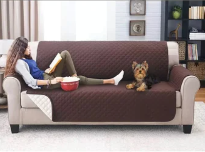 Forro Protector Sofa 3 Puestos Doble Faz Cafe para perros - Selvaggiopets